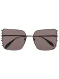 Alexander McQueen Eyewear oversize-frame tinted sunglasses - Black