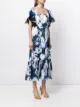Sachin & Babi floral-print lace-trim dress