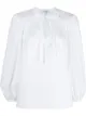 Image 1 of Derek Lam 10 Crosby tie-fastening long-sleeve blouse