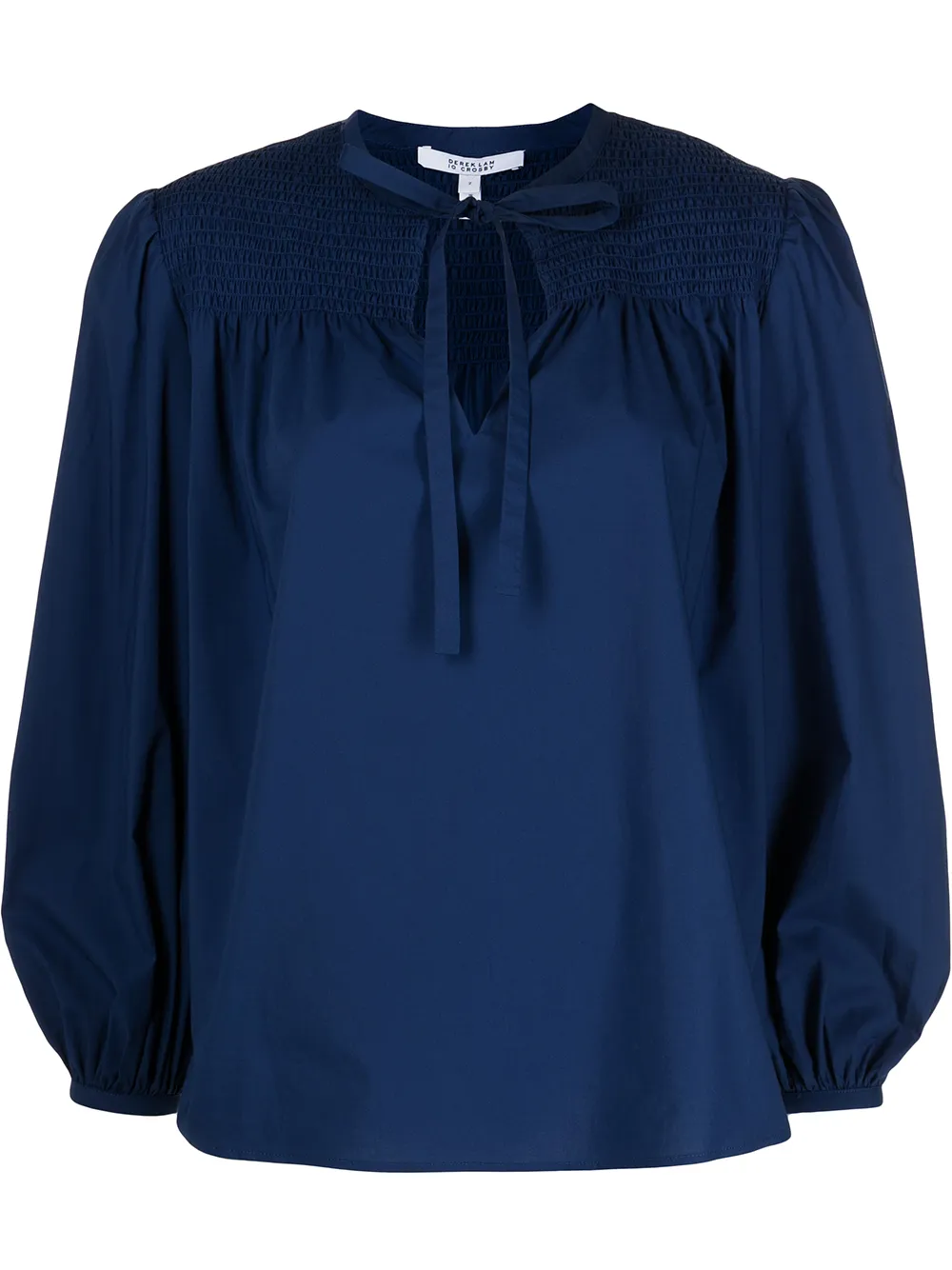 Derek Lam 10 Crosby Tie-fastening Long-sleeve Blouse In Blue