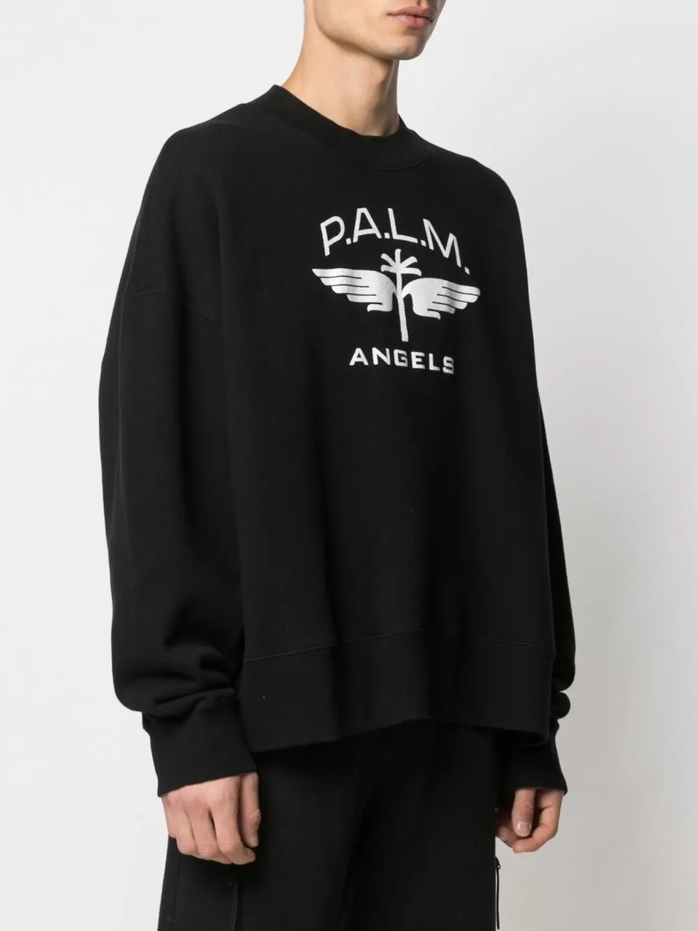 Palm Angels Sweater met logoprint Zwart