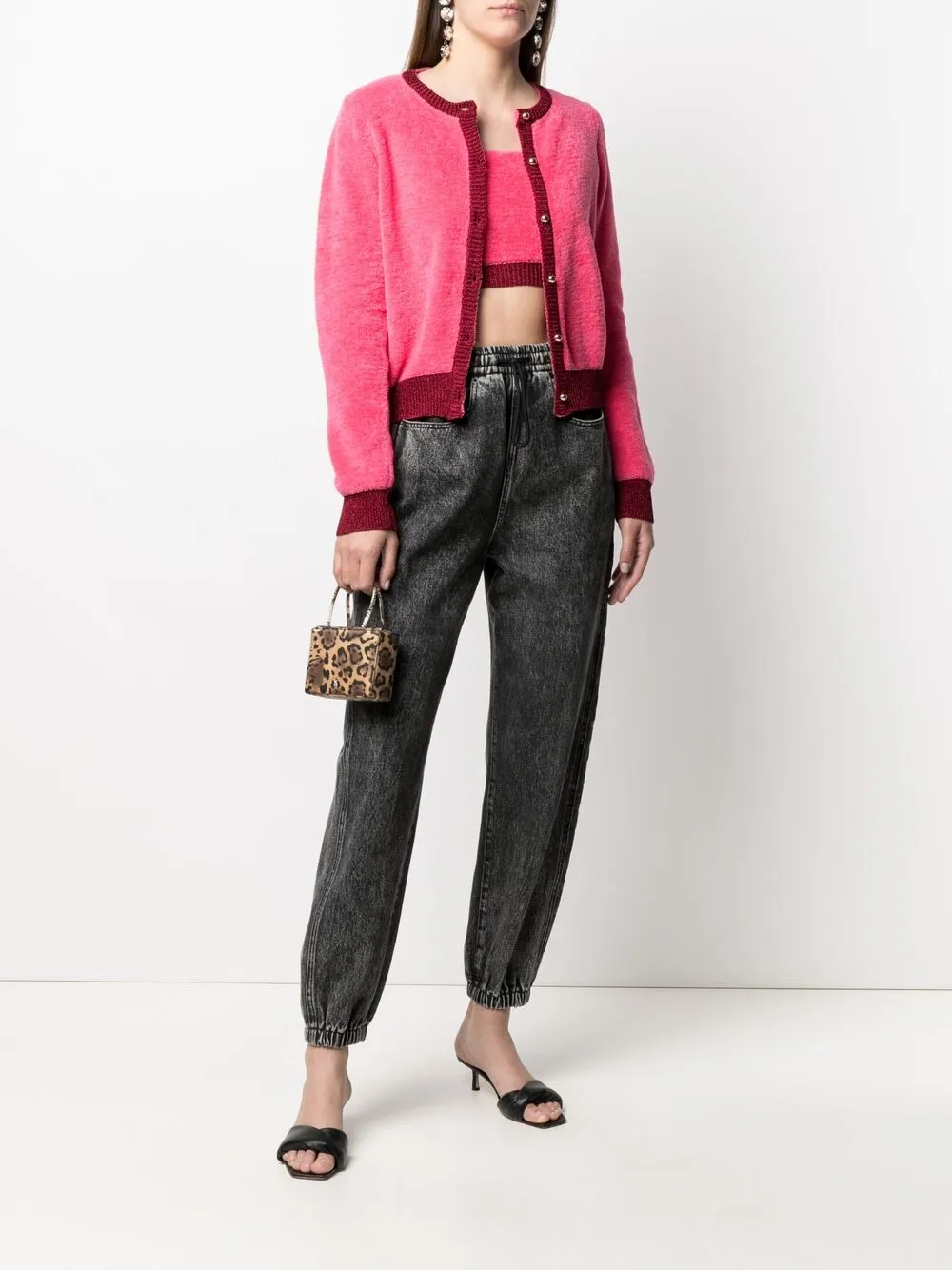 фото Pinko укороченный топ с эффектом металлик