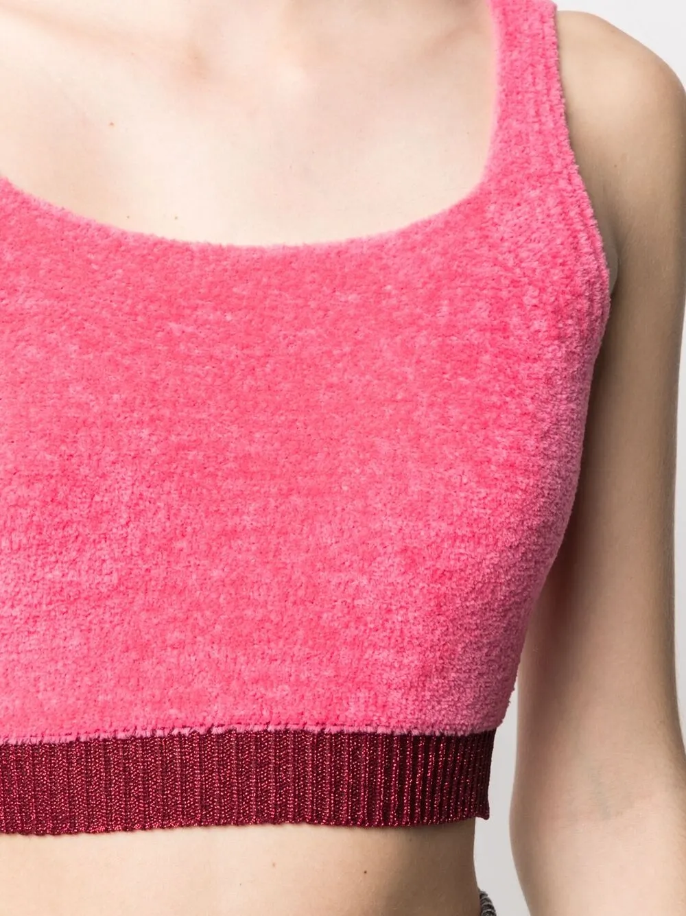 фото Pinko укороченный топ с эффектом металлик