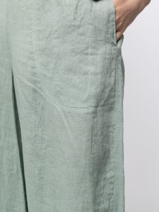 crinkled wide-leg linen trousers展示图