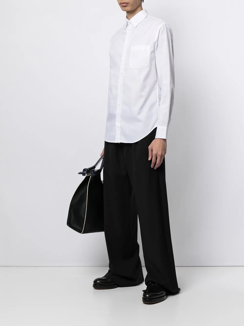 фото Emporio armani строгие брюки широкого кроя