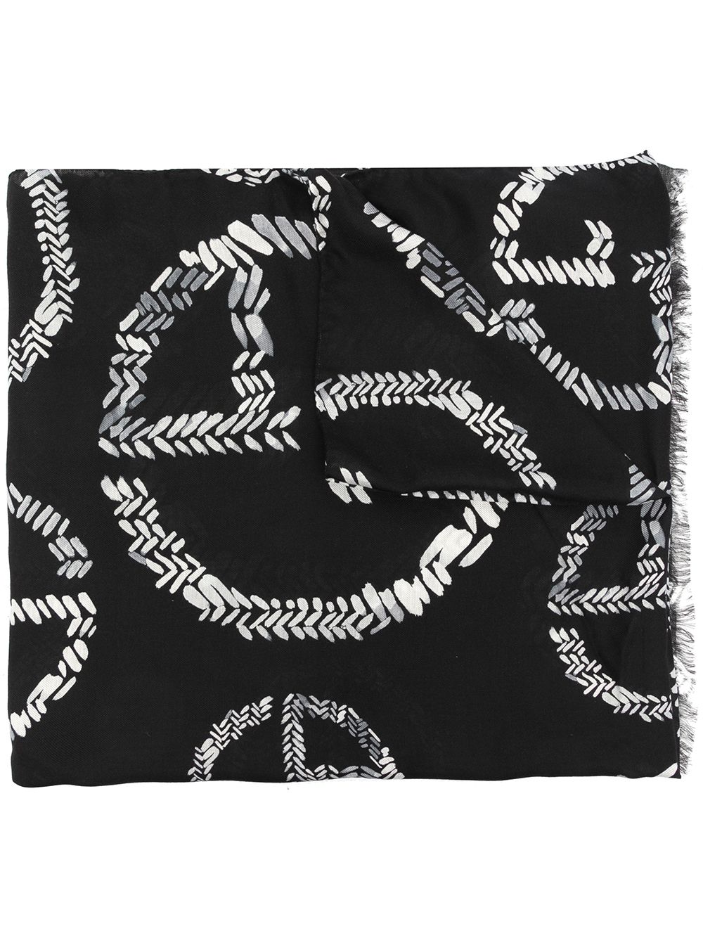 Giorgio Armani logo-print Knitted Scarf - Farfetch