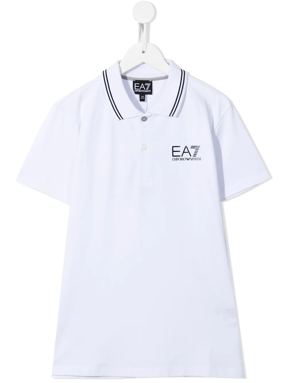 фото Emporio armani kids рубашка поло с короткими рукавами и логотипом