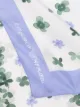 Image 2 of Emporio Armani Kids silk clover and floral-print scarf