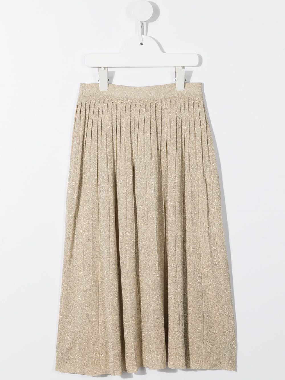 Shop Emporio Armani Classic Pleated Skirt In Gold