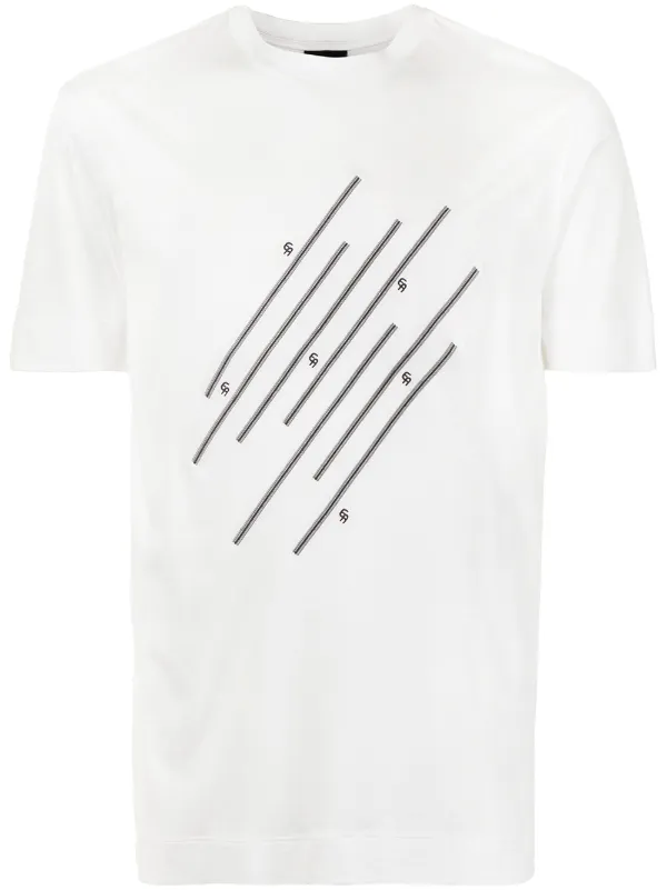 Emporio Armani Embroidered Logo T Shirt Farfetch