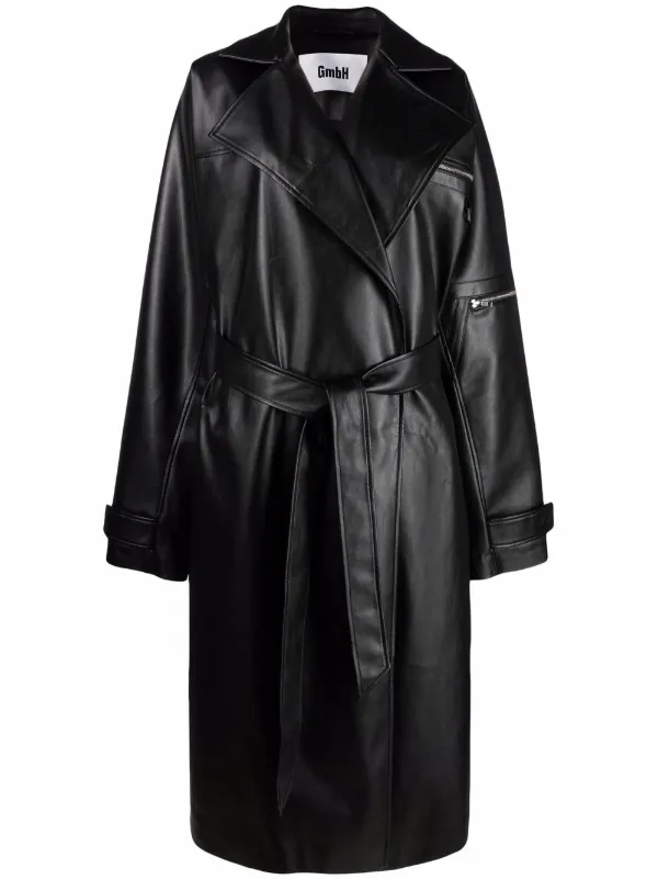 leather trench jacket