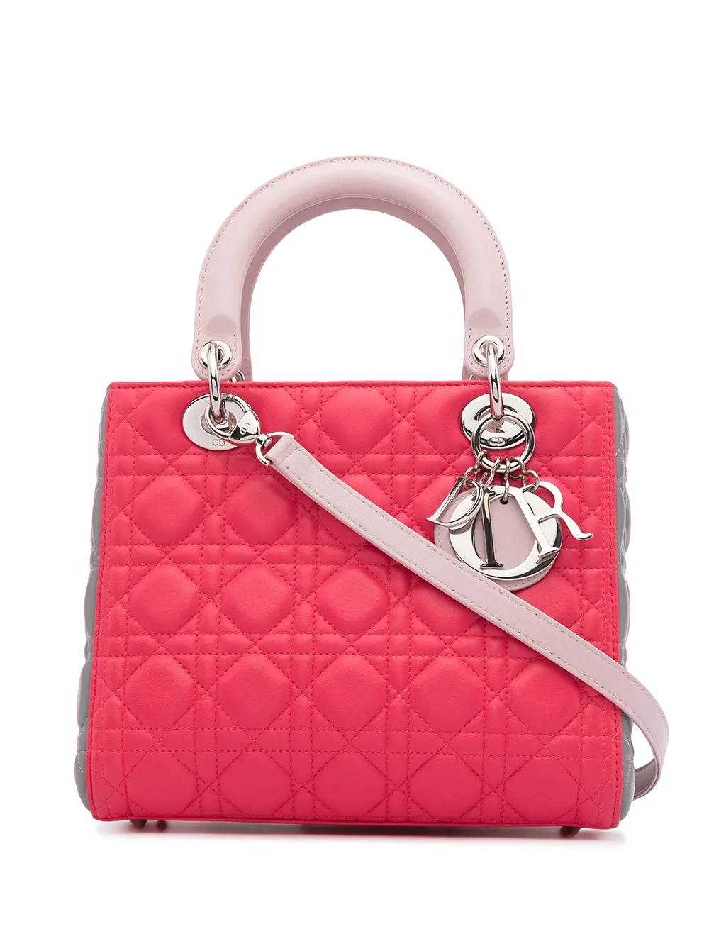 Dior Cannage Lady  Bag In Pink