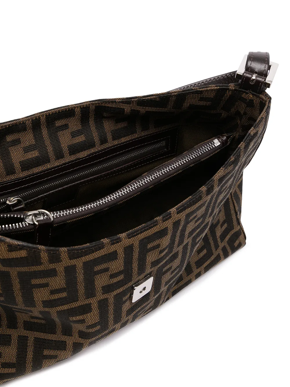 фото Fendi pre-owned сумка на плечо с узором zucca и логотипом ff