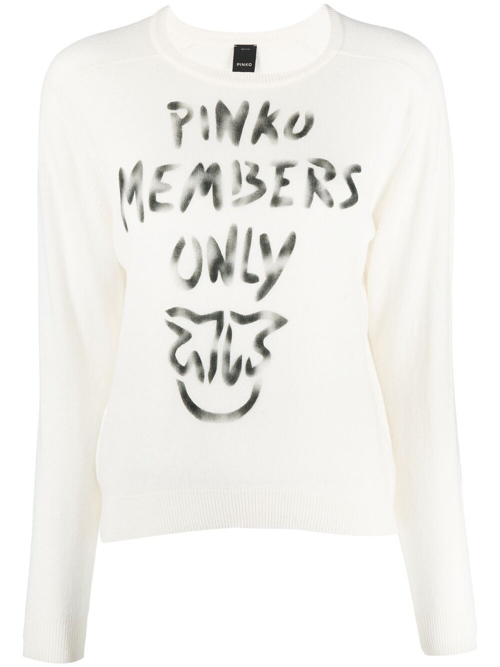 фото Pinko свитер с круглым вырезом и принтом members only