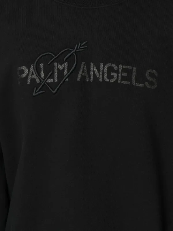 Palm Angels(パームエンジェルス)  ロゴ  スウェットシャツ Palm Angels Kids Flames スウェットシャツ | ブラック