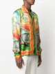 Casablanca graphic-print silk shirt