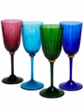 La DoubleJ Rainbow set of 4 wine glasses - Purple