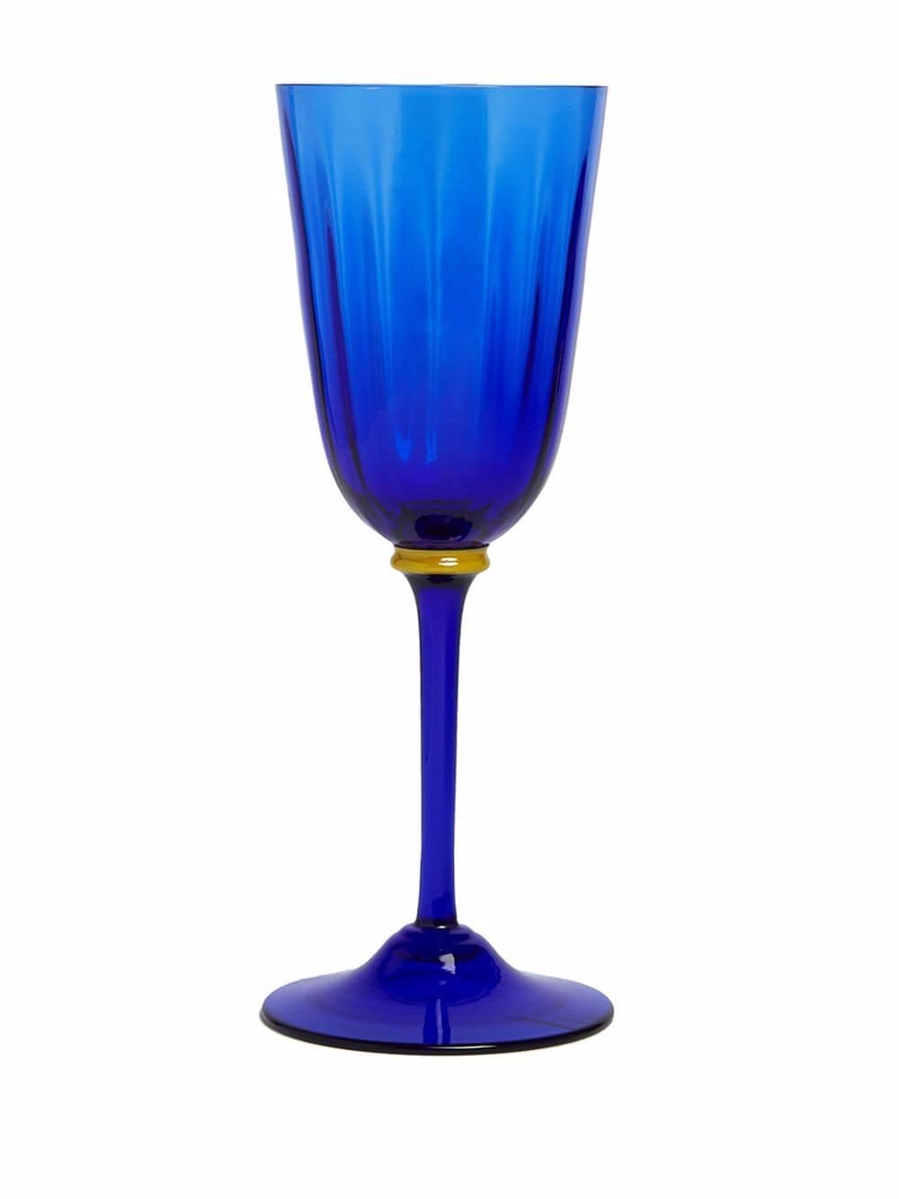 Shop La Doublej Rainbow Set Of 8 Wine Glasses In Blau