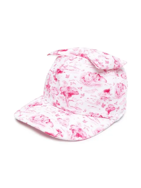 Monnalisa porcelain-print bow cap