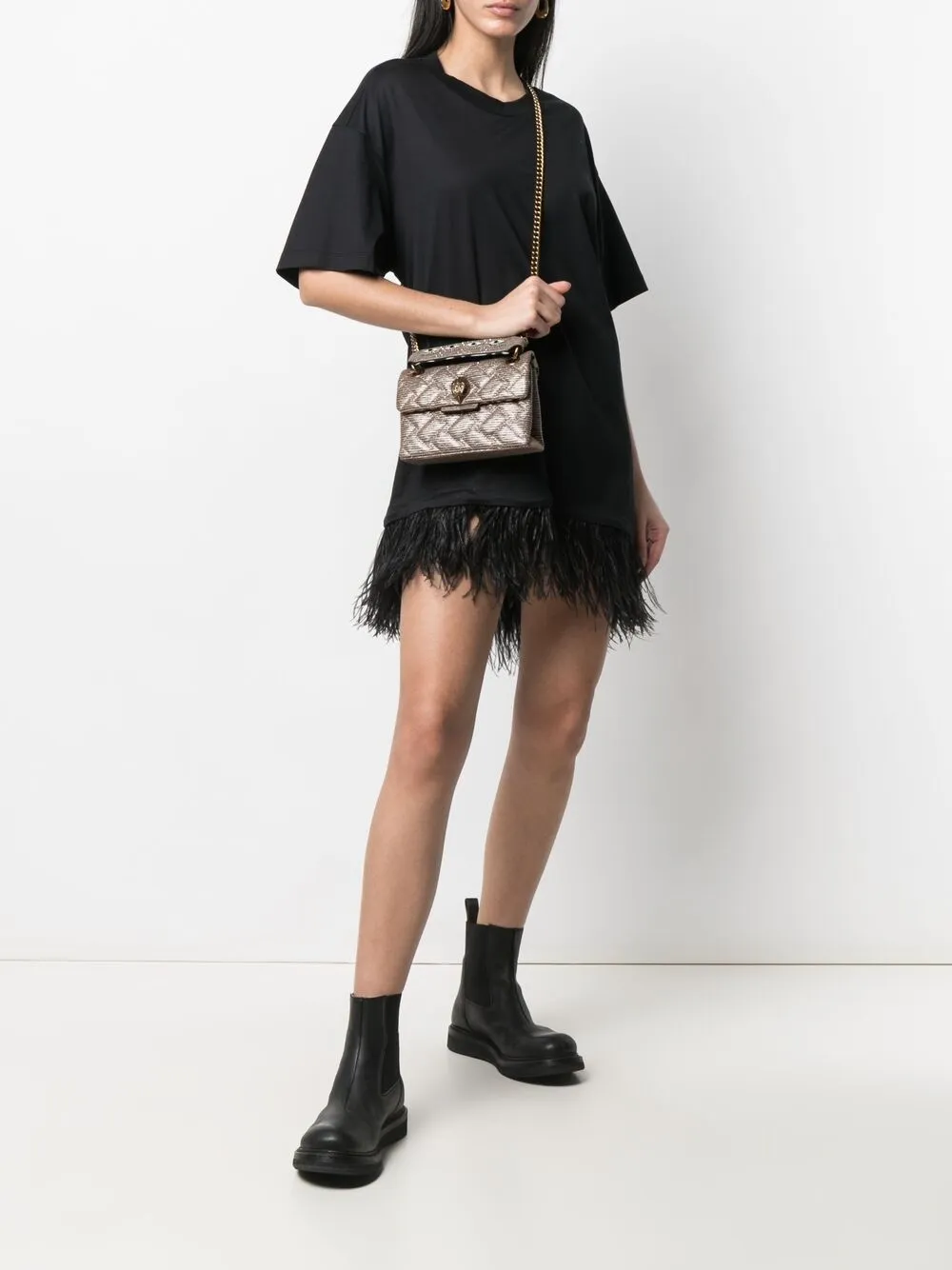 фото Kurt geiger london сумка через плечо london shoreditch с эффектом металлик