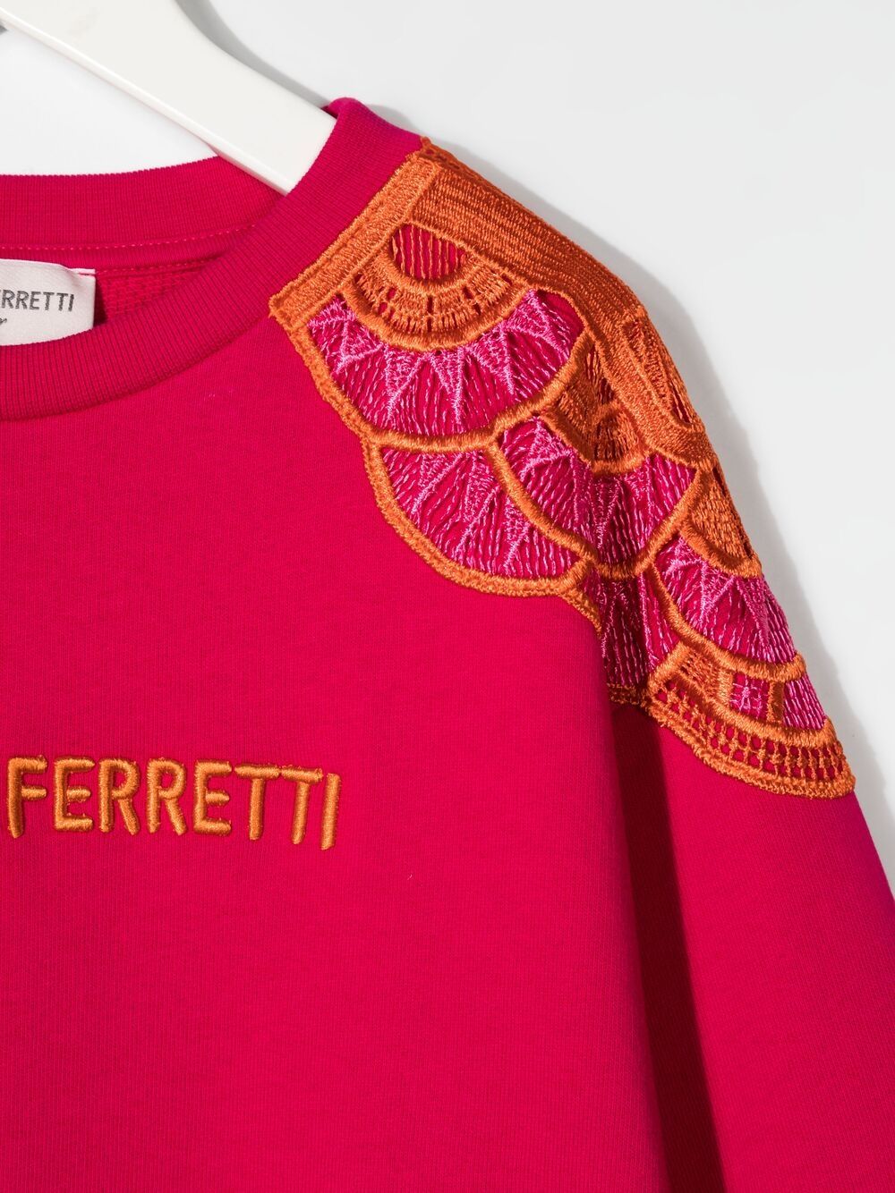 фото Alberta ferretti kids logo-embroidered sweatshirt