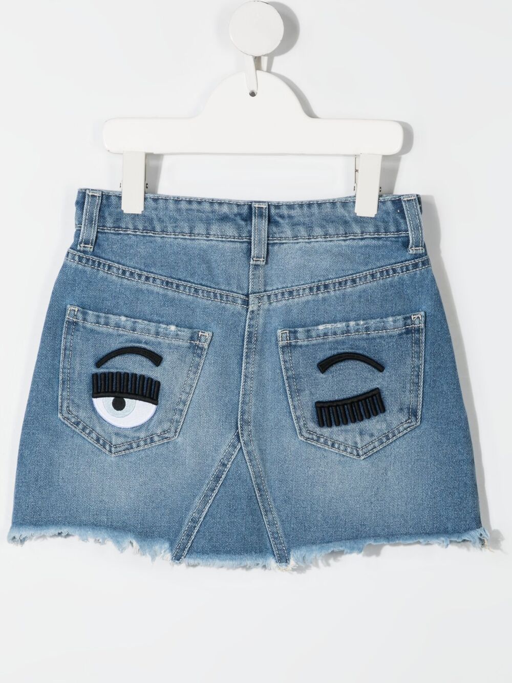 фото Chiara ferragni kids logo-patch denim miniskirt