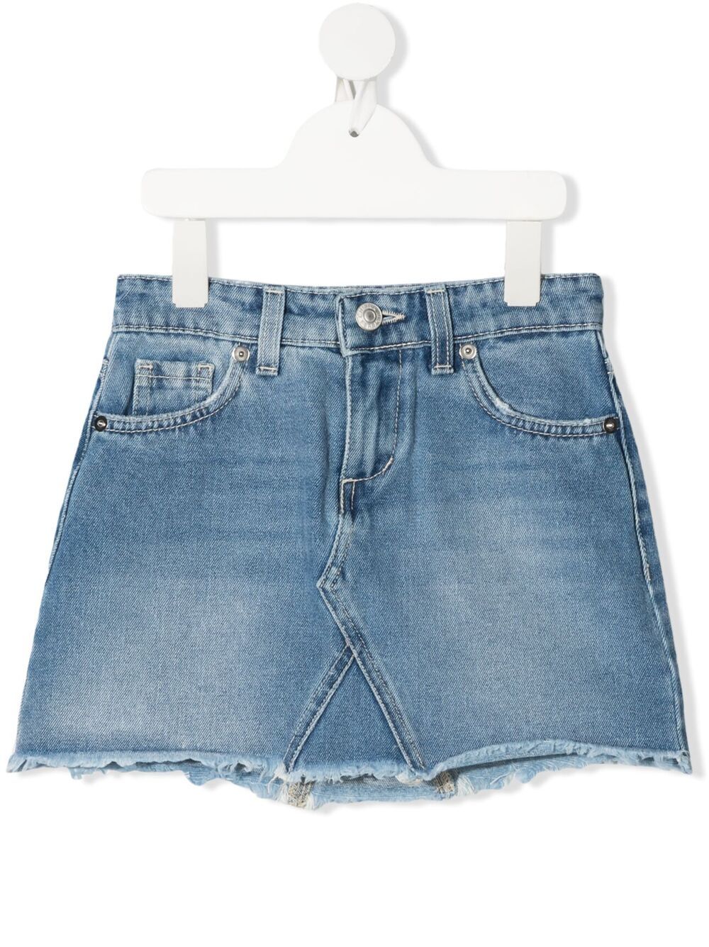 фото Chiara ferragni kids logo-patch denim miniskirt