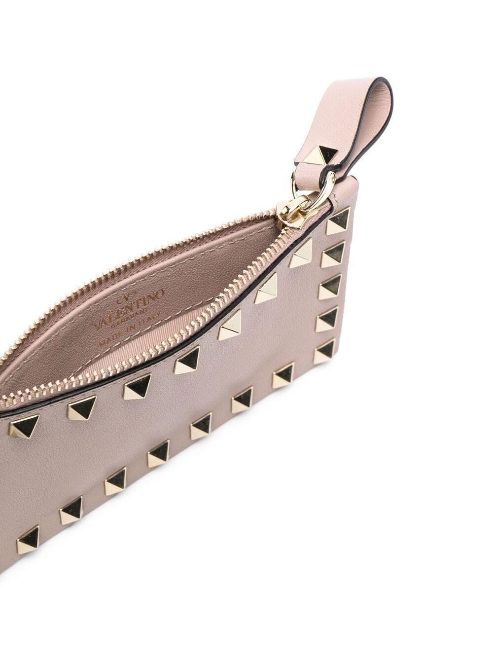 фото Valentino garavani rockstud-detail zip-fastening purse