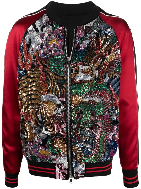 sparkle bomber jacket