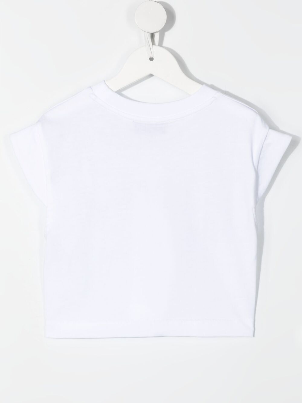 фото Alberta ferretti kids logo-print cropped t-shirt