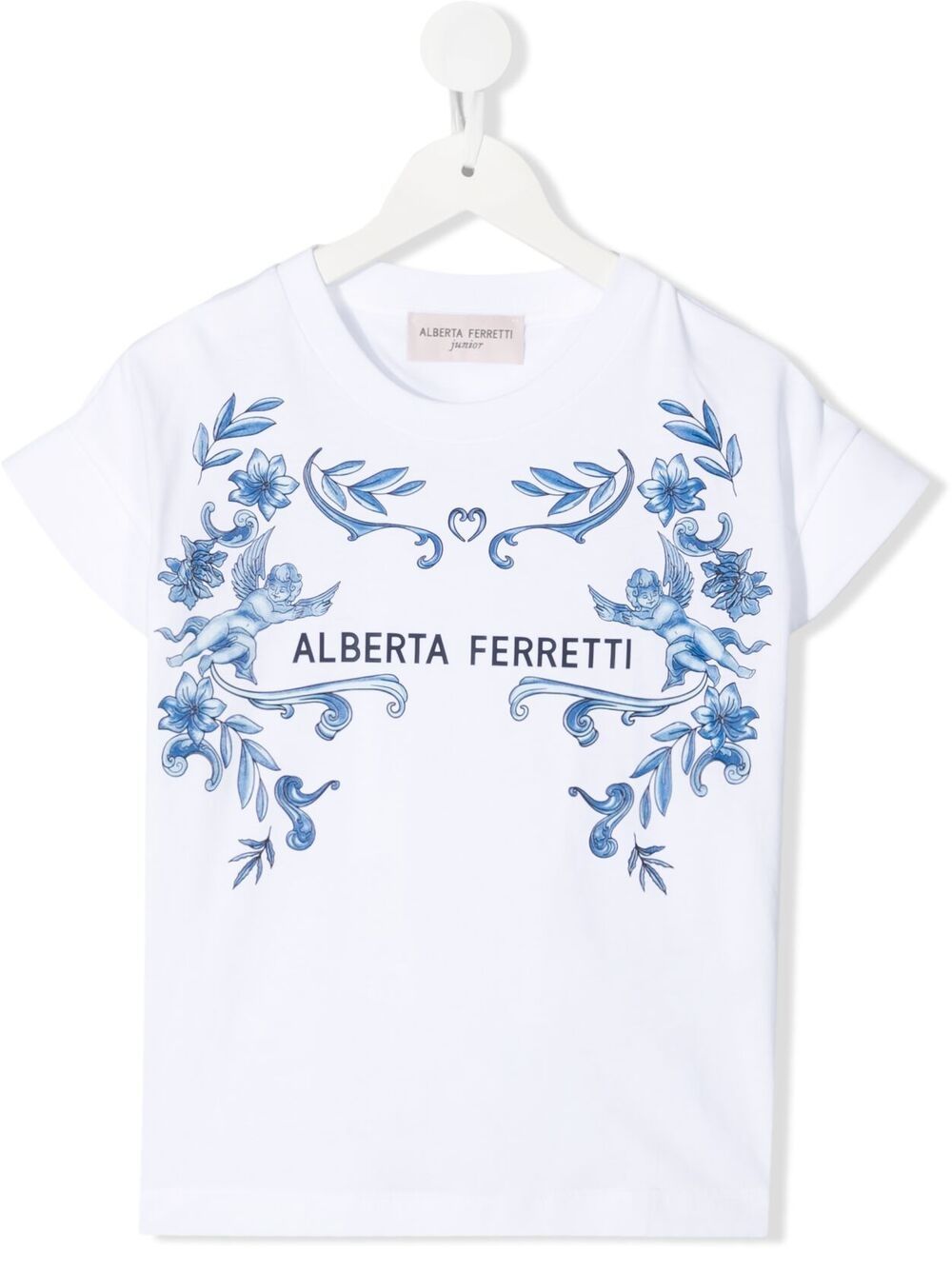 фото Alberta ferretti kids укороченная футболка с логотипом