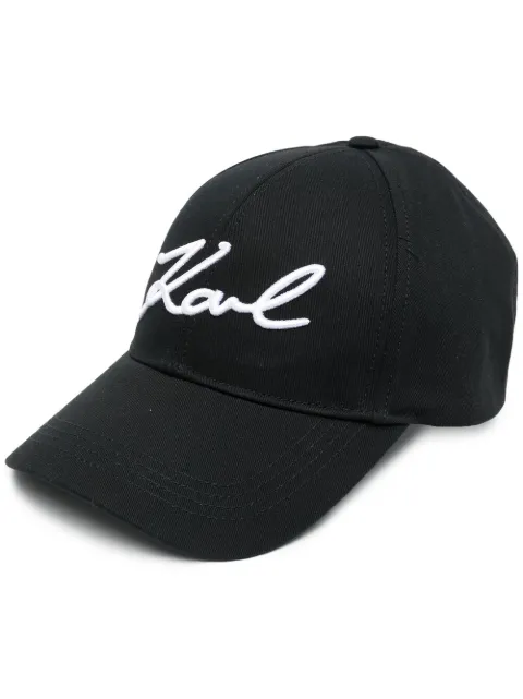 Karl Lagerfeld Signature organic-cotton baseball cap