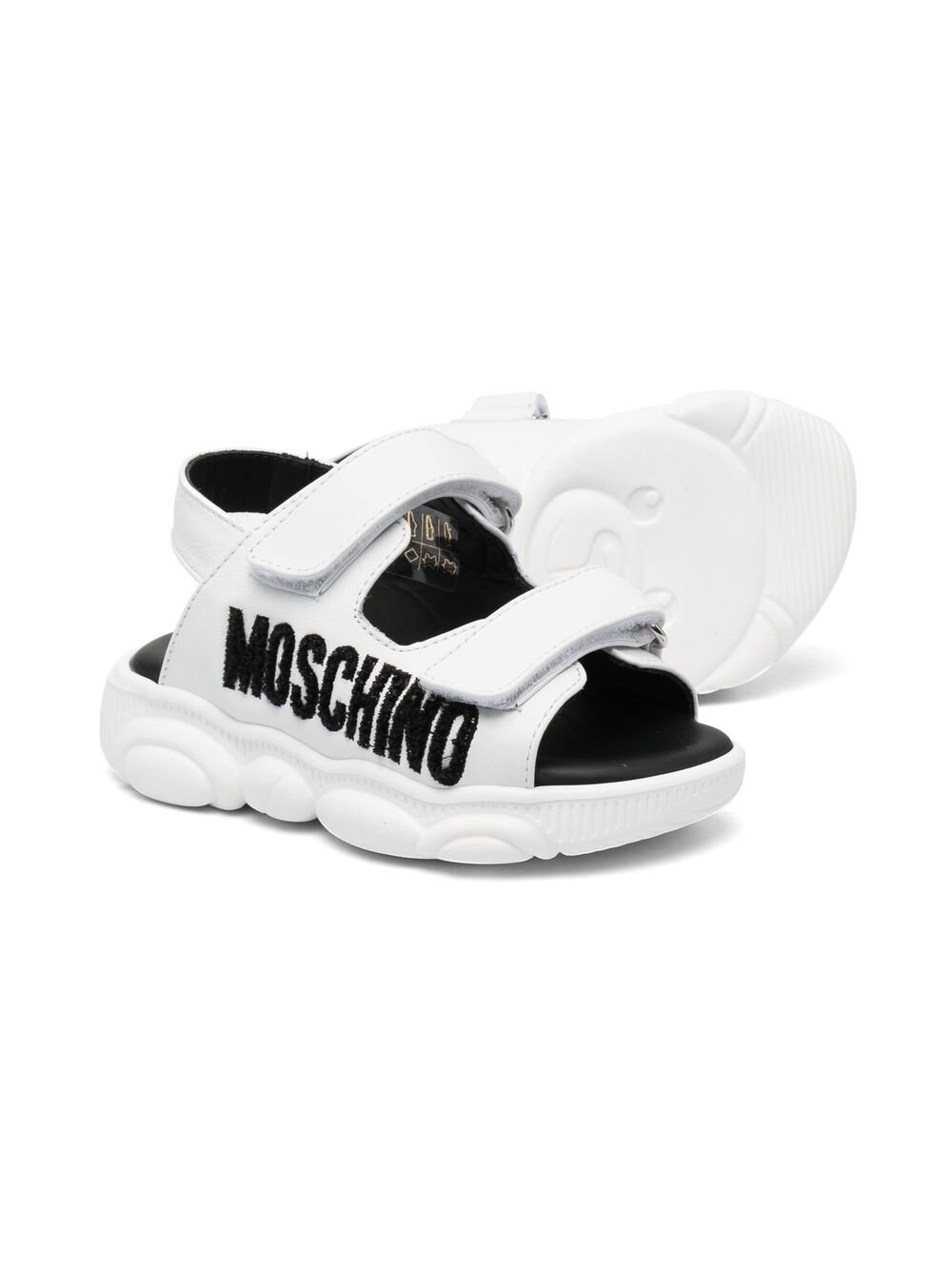 фото Moschino kids сандалии с вышитым логотипом