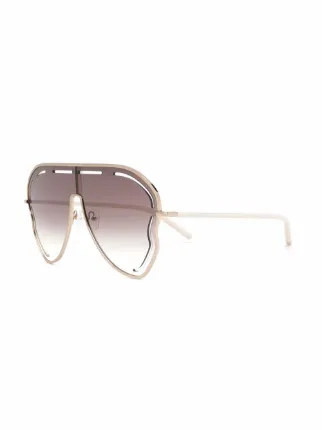 gradient-effet aviator-frame sunglasses展示图