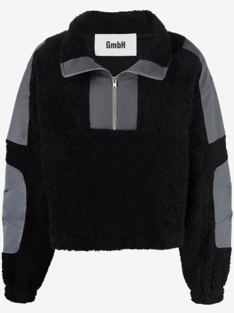 GmbH stand-up collar contrast sweatshirt 