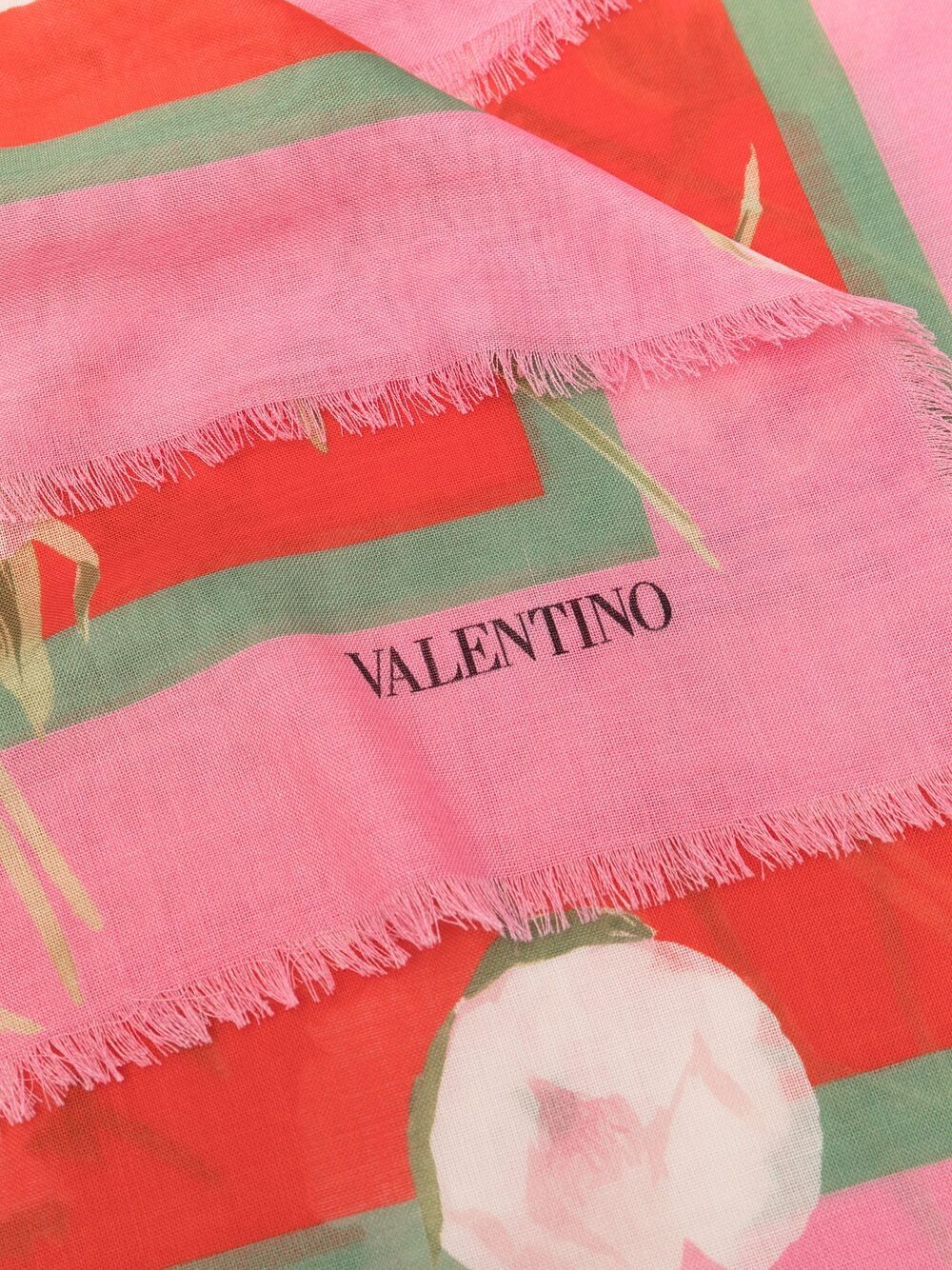 фото Valentino платок с цветочным принтом