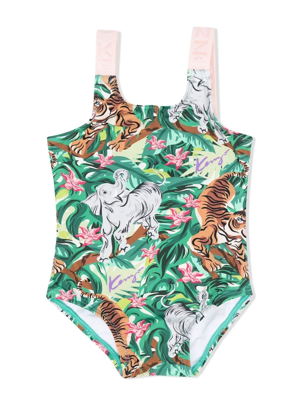 Kenzo Kids купальник с принтом