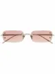 Image 1 of Linda Farrow tinted rectangle-frame sunglasses