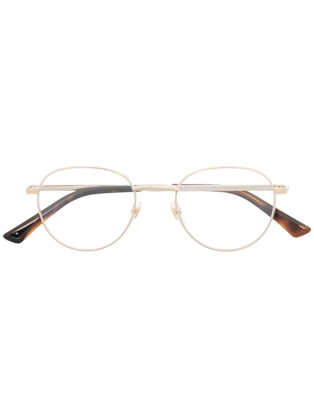 

Gucci Eyewear lentes redondos con detalle Web - Dorado