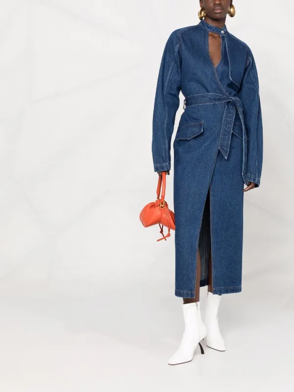 very denim wrap skirt