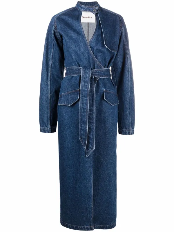 jean wrap dress