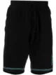 Image 1 of Stone Island embroidered-logo shorts