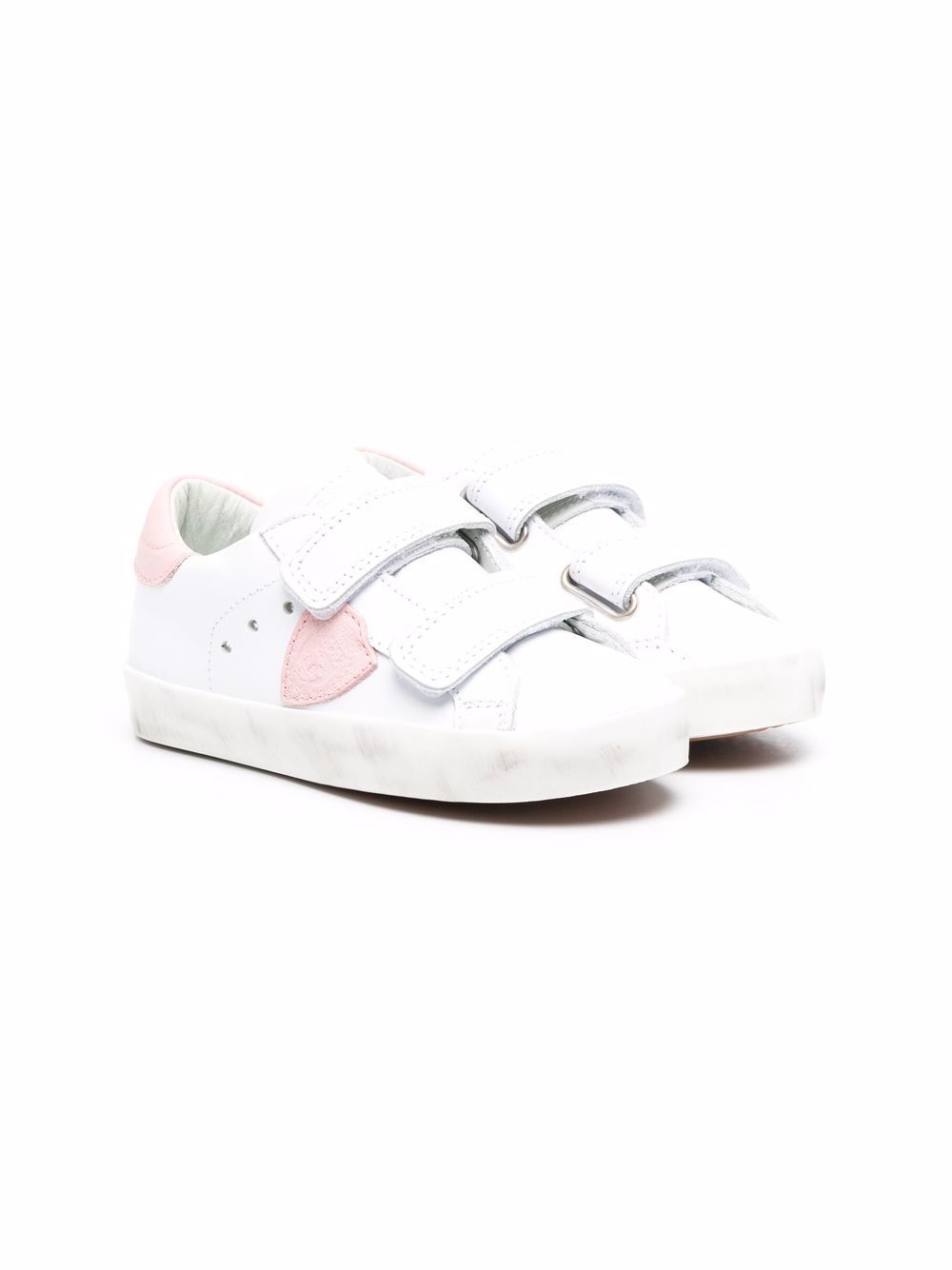 Philippe Model Touch-strap Low-top Sneakers In 白色