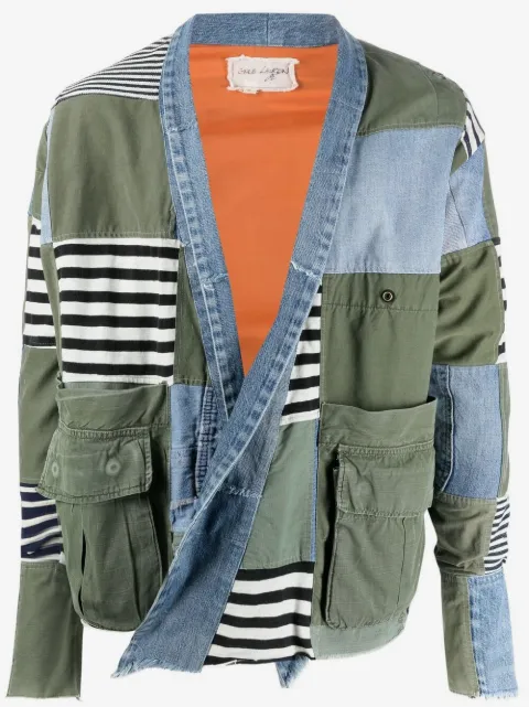Greg Lauren Jack met patchwork en open voorkant