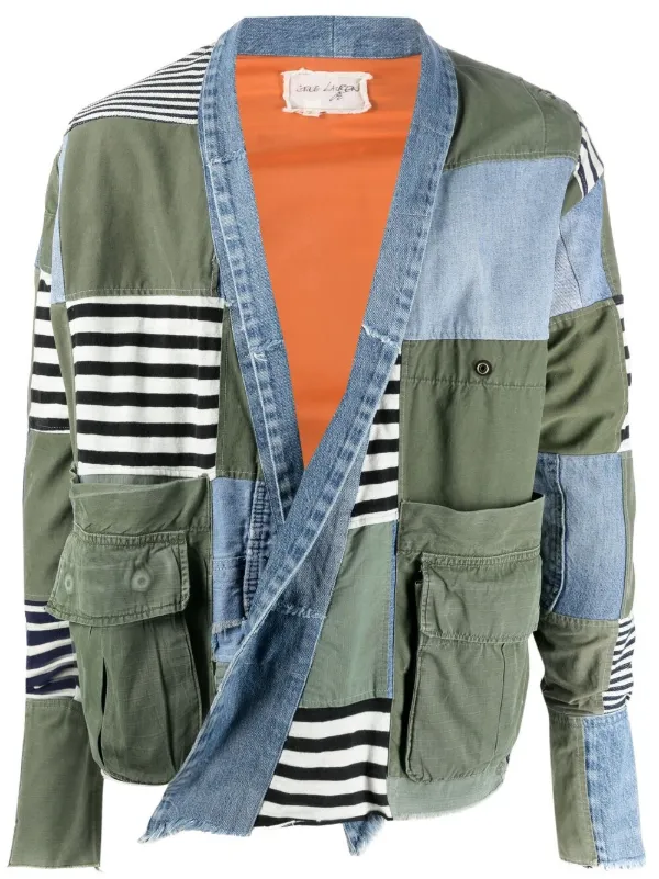 Greg Lauren open-front Patchwork Jacket - Farfetch