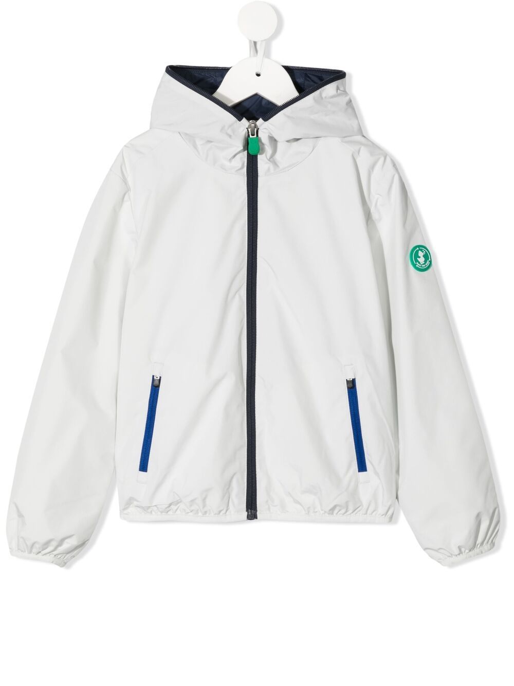 Shop Save The Duck Logo-patch Sleeve Jacket In White