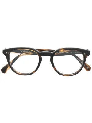 Oliver Peoples トータスシェル 眼鏡フレーム | ブラウン | FARFETCH JP