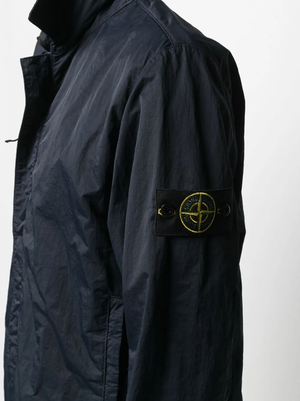 фото Stone island пальто с потайной застежкой на молнии и логотипом
