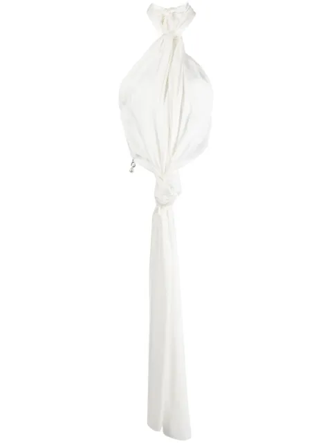 Givenchy halterneck draped knot blouse