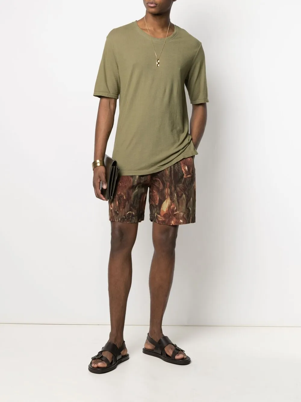 Laneus Katoenen T-shirt - Groen